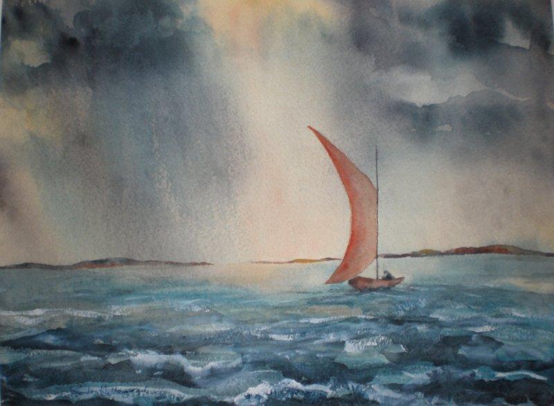 2010 Caught in the Storm Watercolour